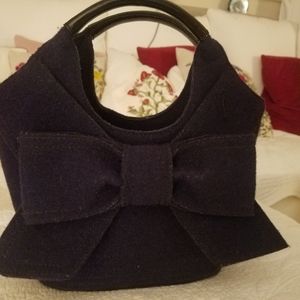 Kate Spade Navy Wool Handbag